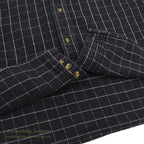 1990's BERNE BLACK COTTON HEAVY FLANNEL SHIRT... L