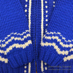 1960's FISH PATTERN COWICHAN SWEATER...