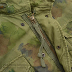 1970's M-65 USN MIUW-604 HAND PAINTED CAMO FIELD JACKET WITH LINER... MR