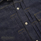 1940's DEADSTOCK FOREMOST BUCKLE BACK DENIM JACKET / LEATHER PATCH ... 36