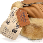 1980's~ DEADSTOCK BICK MOOSE LEATHER SHEARLING TRAPPER HAT...L
