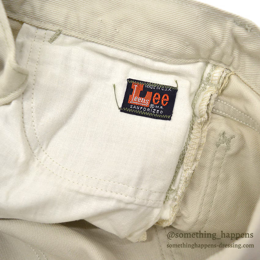 1960's~ Lee Leens ALL COTTON TWILL PANTS / ONLY WASHED ONCE ... W34/L34