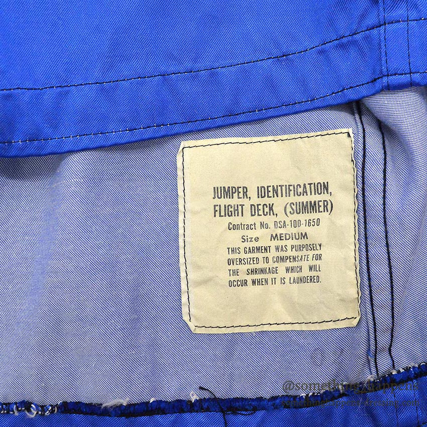 1960's USNAVY JUMPER, IDENTIFICATION FLIGHT DECK SUMMER / BLUE ... M