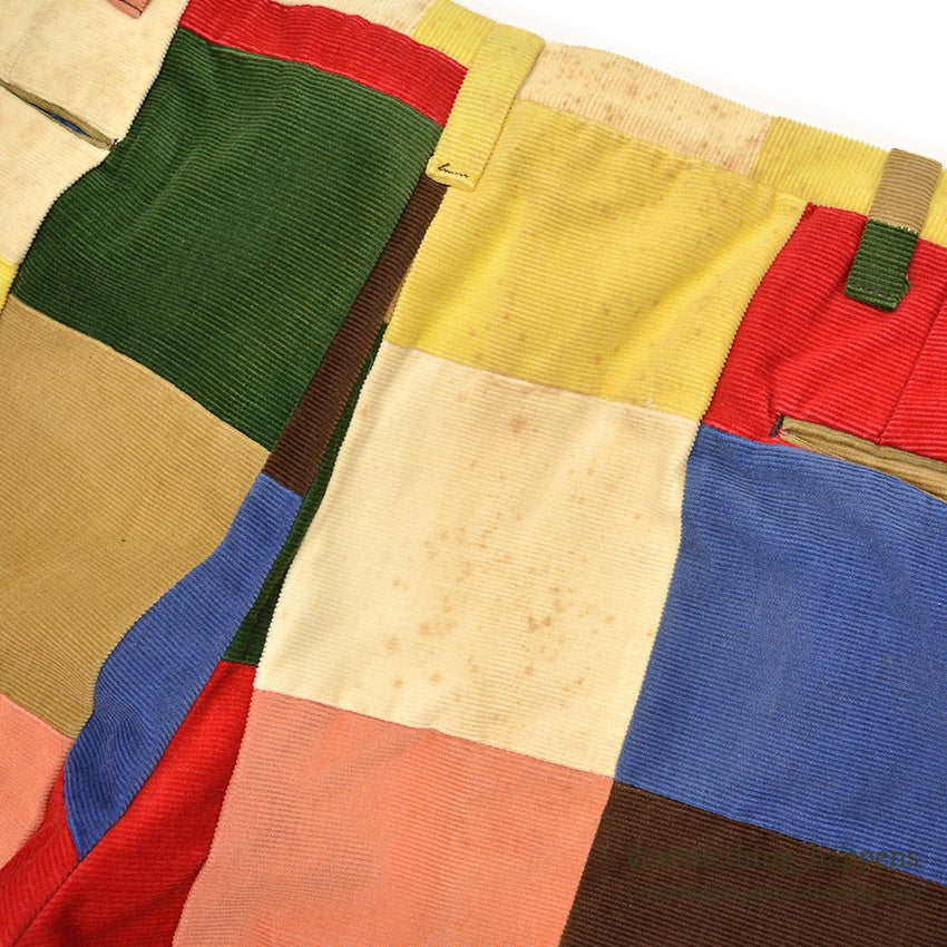 1970's DEADSTOCK HALRIN PATCHWORK CORDUROY PANTS...W38