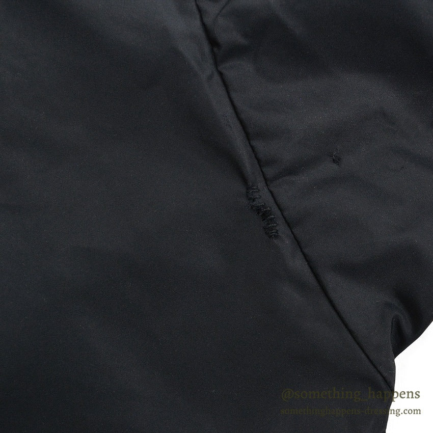 1950's SKI-WELL SEATTLE WOOLEN CO. BLACK NYLON ANORAK PARKA...