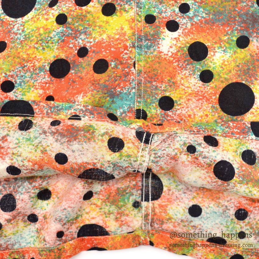 1960's HARWOOD POLKA DOTS UNUSUAL PRINT PAJAMA SHIRT...