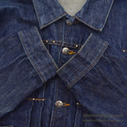 1940's~ MONTGOMERY WARD 101 BUCKLE BACK DENIM JACKET / COOL STUDS...