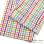 1970's DENHAM MULTICOLOR GINGHAM CHECK PANTS... W36/L28