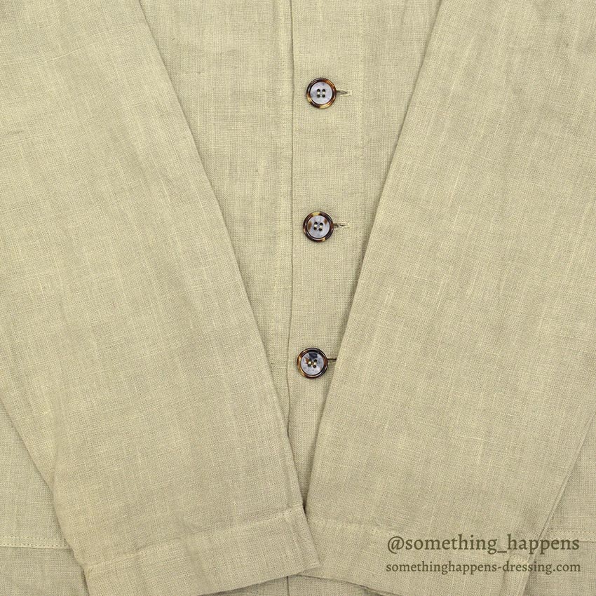1990's CP SHADES LINEN WORK JACKET / TAN... M
