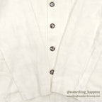 1990's CP SHADES LINEN WORK JACKET / WHITE ... M