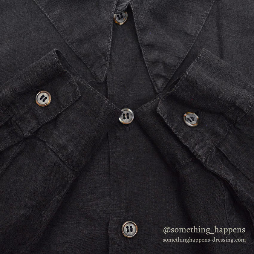 1990's CP SHADES LINEN JACKET / BLACK...M