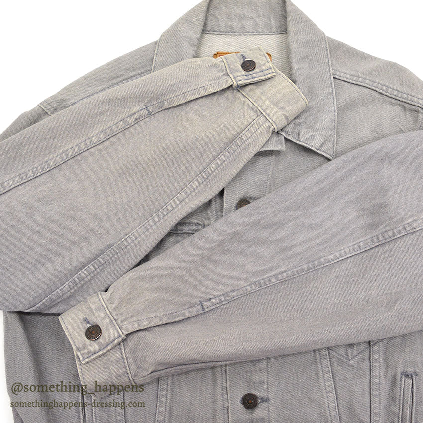 1980's Levi's 70506-0257 DENIM JACKET / GRAY... 44R
