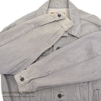 1980's Levi's 70506-0257 DENIM JACKET / GRAY... 44R