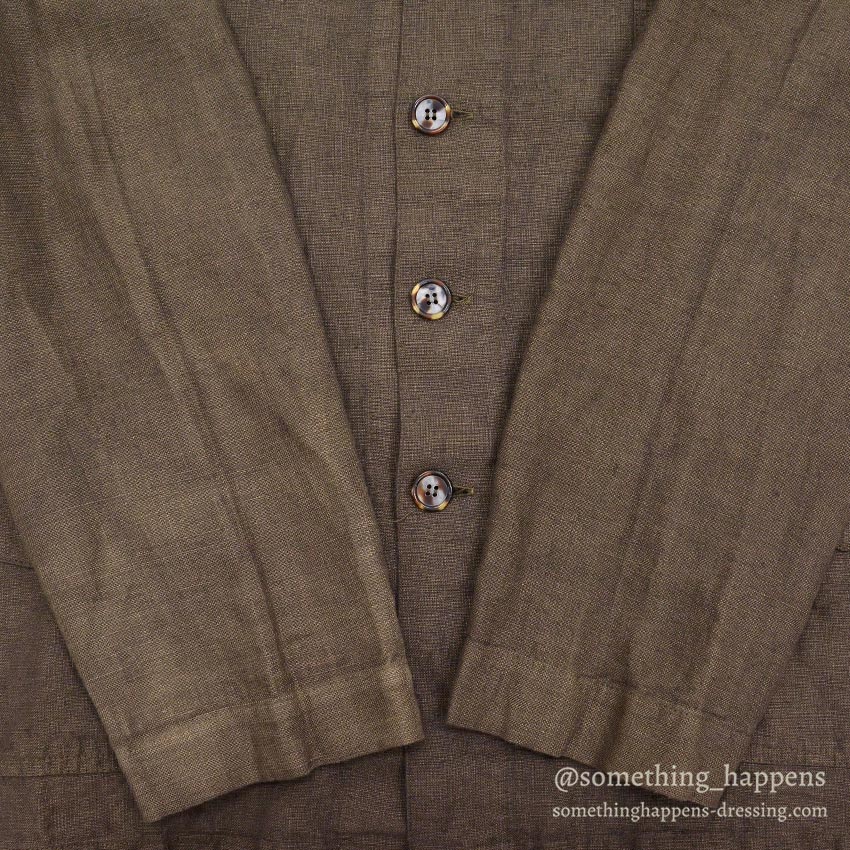 CP SHADES LINEN WORK JACKET / BROWN ... L