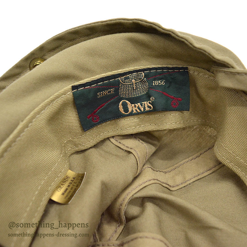 ~1990's ORVIS WIDE BILL FISHING CAP / NECK FLAP ... L