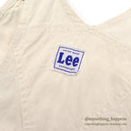 1950's Lee DOUBLE-KNEE OVERALL OFF WHITE / WITH APRON ... W42/L31