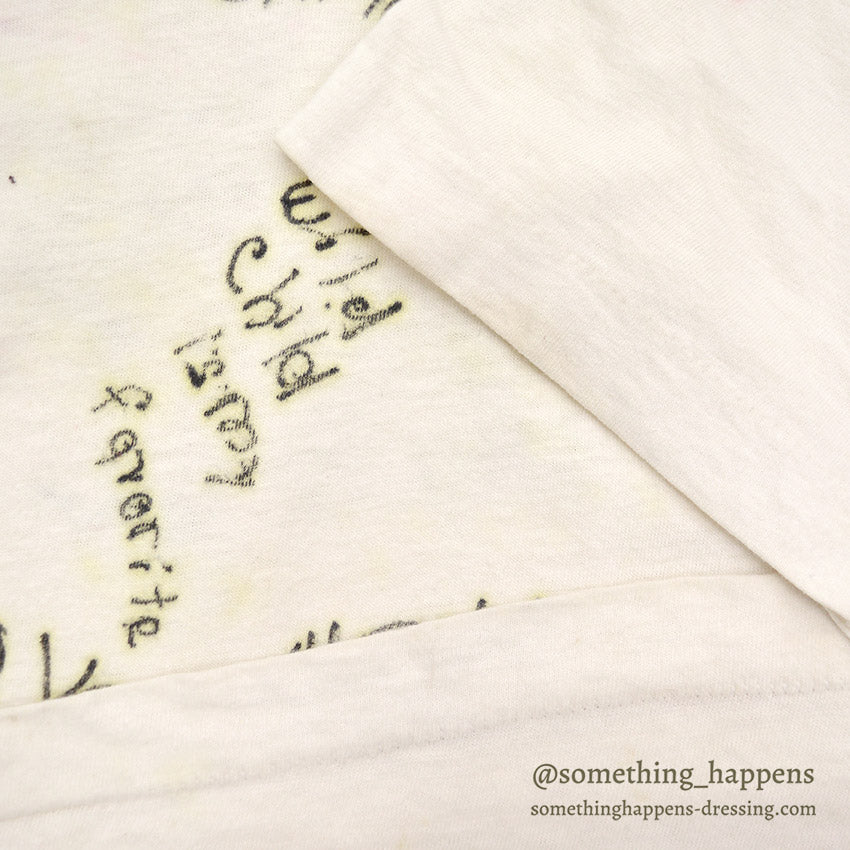 1970's FRUIT OF THE LOOM HAND MESSAGE AND DRAWN T-SHIRT ... M