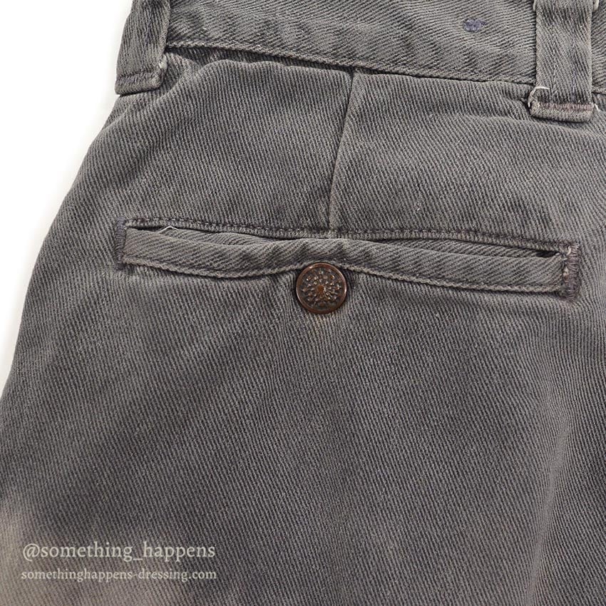 1960's UNKNOWN BLACK FADED FRISCO PANTS ... W32/L27