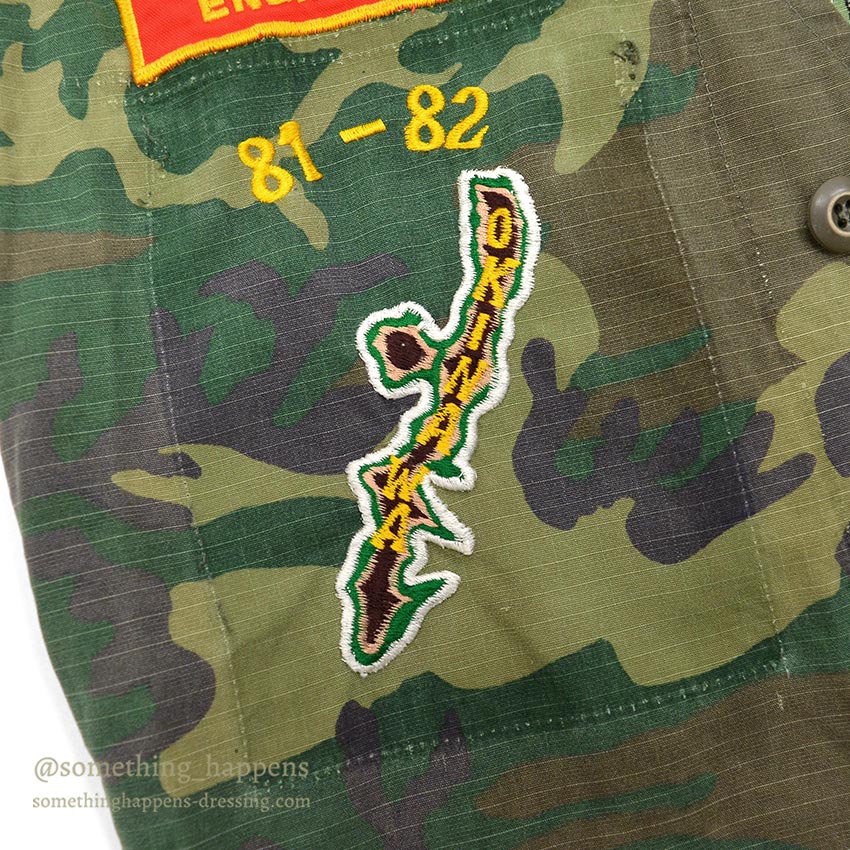 ~1980's USMC OKINAWA EMBROIDERY TOUR VEST / HEAVY EQUIPMENT MECHANIC...