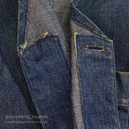 1920's~ DENIM HUNTING VEST / UNUSUAL, EXTREMELY RARE...