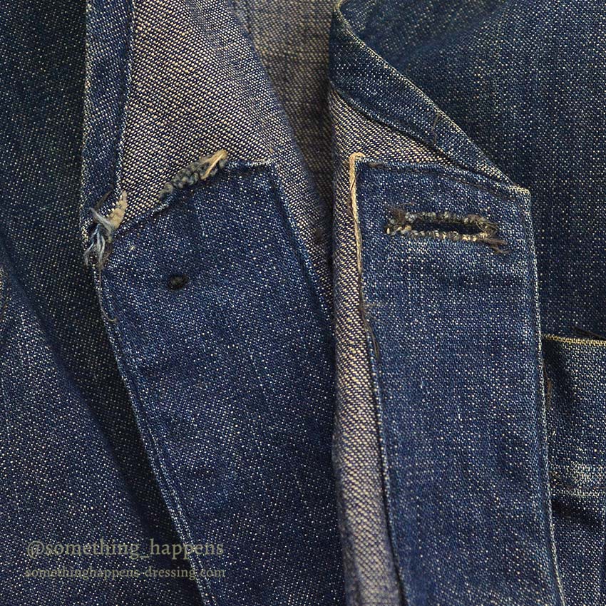 1920's~ DENIM HUNTING VEST / UNUSUAL, EXTREMELY RARE...