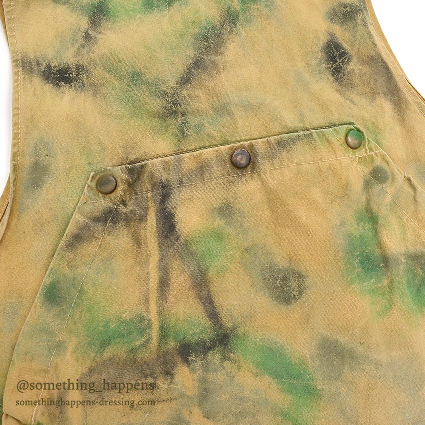 1970's STORM-PRUF HAND PAINT CAMO HUNTING VEST...