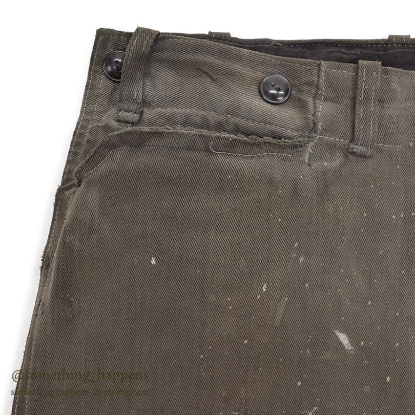 1940's CAN'T BUST'EM WW2 BLACK FRISCO PANTS / CROPPED ... W32