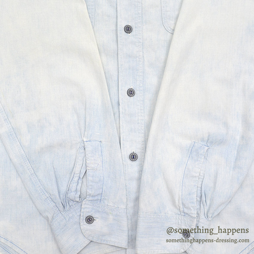 1960's SEARS CHAMBRAY SHIRT / SUPER FADED ...