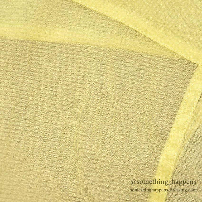 1950's~ DEADSTOCK DU PONT NYLON SEERSUCKER S/S SHIRT / LEMON YELLOW ... M