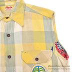 1950's PILGRIM BLOCK PLAID FLANNEL VEST / CUT OFF ...