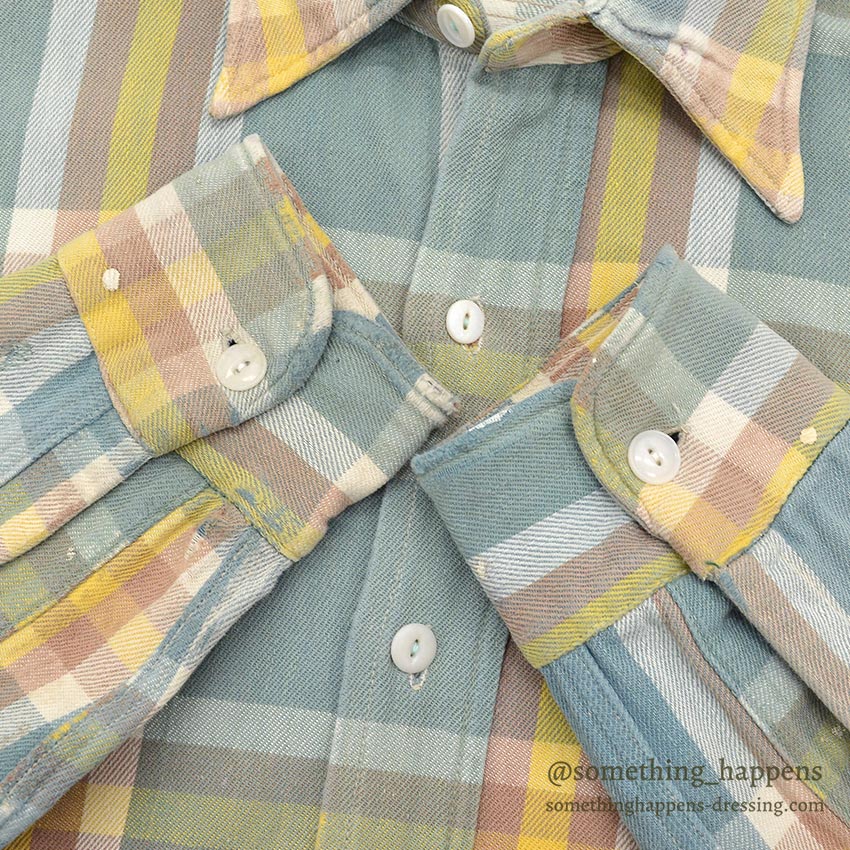 1950's PILGRIM HEAVY FLANNEL SHIRT / PERFECT COLOR COMBO...