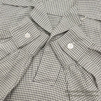 1950's BLACK / WHITE PLAID PULLOVER RAYON SHIRT...