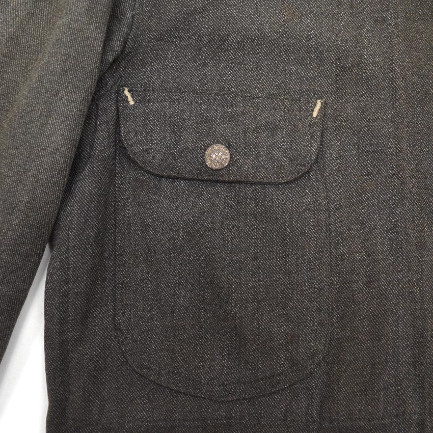 1930's MONTGOMERY WARD SALT AND PEPPER COVERALL / CHIN STRAP & SNAP BUTTON...