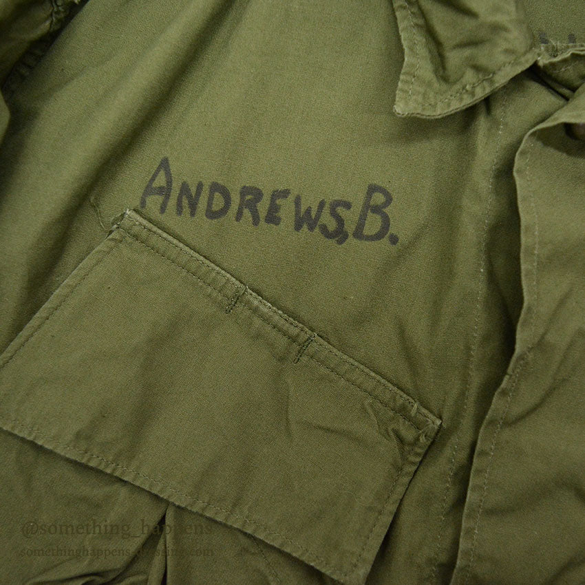1960's USARMY JUNGLE FATIGUE JACKET 2nd / STENCILED BACK... LR