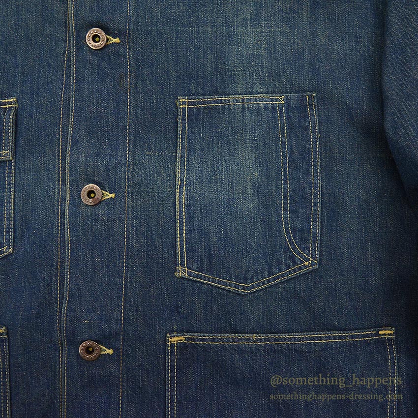 1930's UNKNOWN DENIM COVERALL / THICK DENIM ...