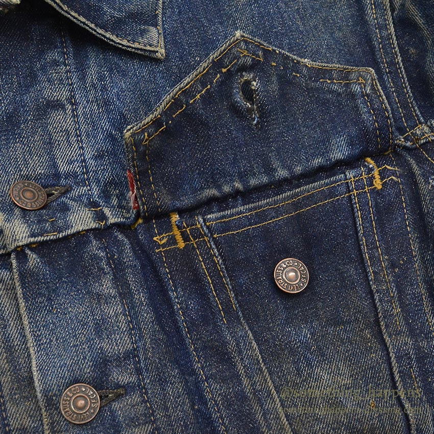1960's LEVI'S 559 DENIM JACKET / DEEP HONEYCOMBS FADES...
