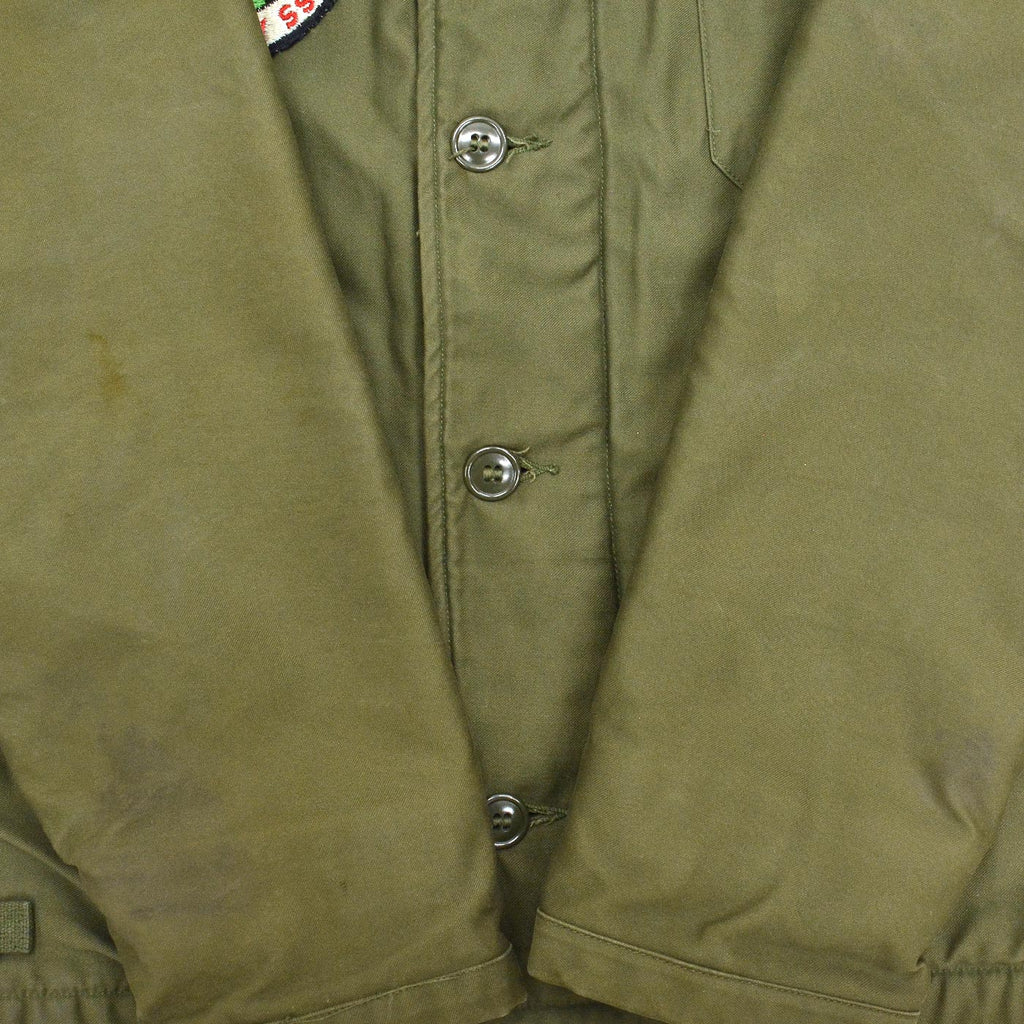 1960's U.S.NAVY A-2 DECK JACKET EARLY MODEL / ORIGINAL PATCHES ... M