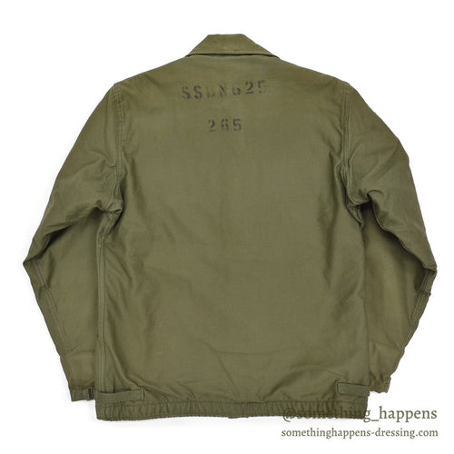 1960's USNAVY A-2 DECK JACKET EARLY MODEL / ORIGINAL PATCHES... M