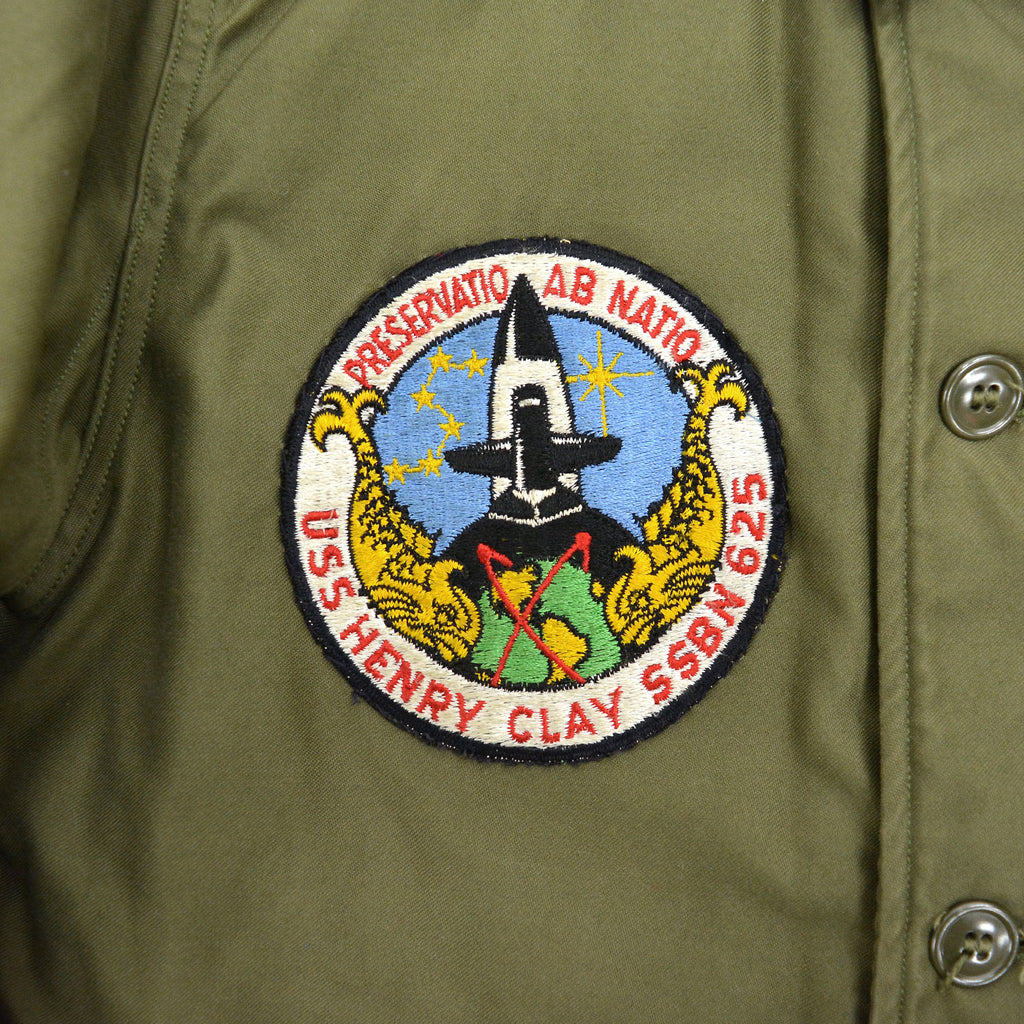 1960's U.S.NAVY A-2 DECK JACKET EARLY MODEL / ORIGINAL PATCHES ... M