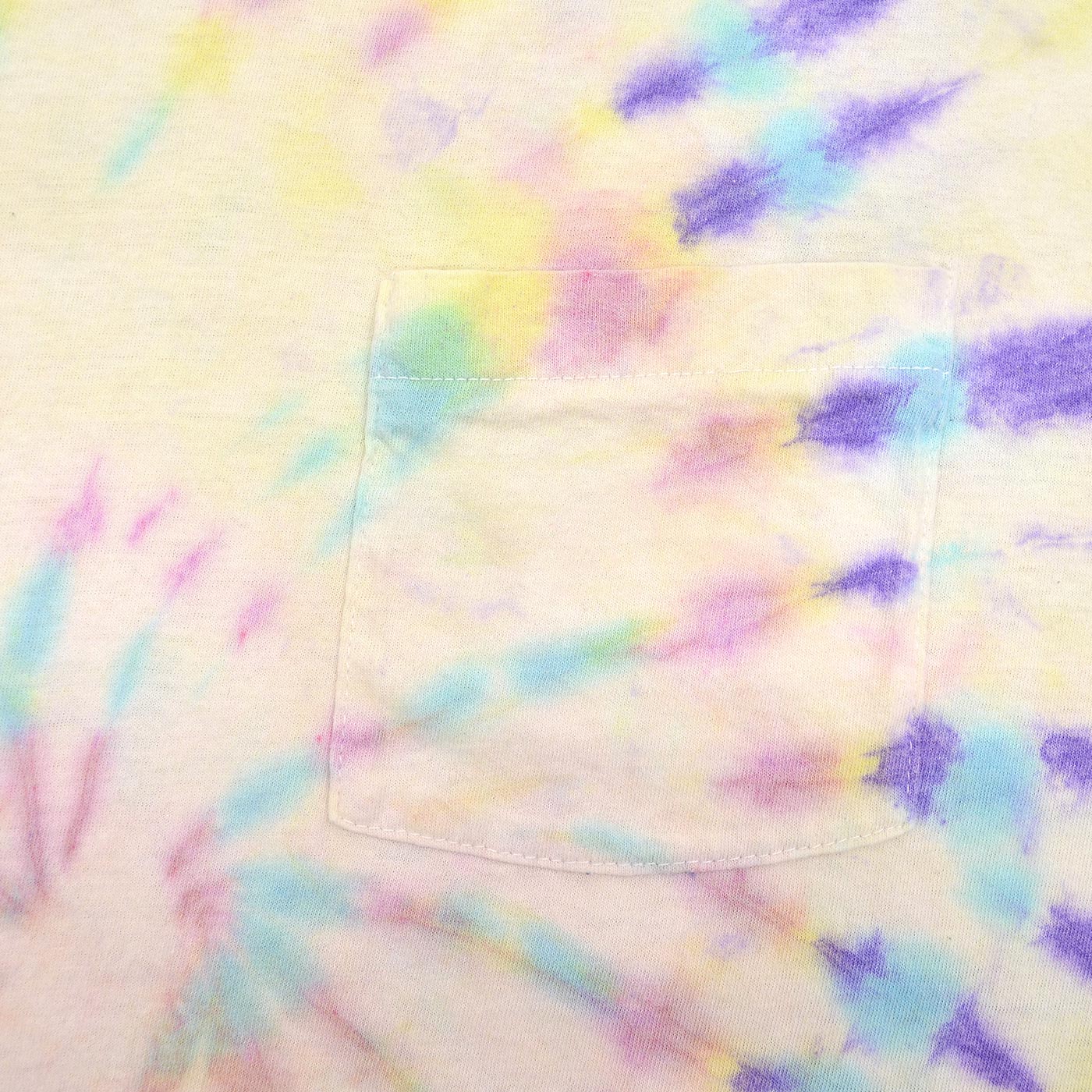 1980's BVD PASTEL COLORWAY TIE DYE POCKET T-SHIRT ... XL