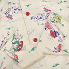~1950s DEER CREEK COWBOY PRINT S/S SHIRT ... M