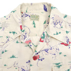 ~1950s DEER CREEK COWBOY PRINT S/S SHIRT ... M