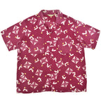 1950's ENSENADA ATOMIC PATTERN SEERSUCKER S/S SHIRT ... L