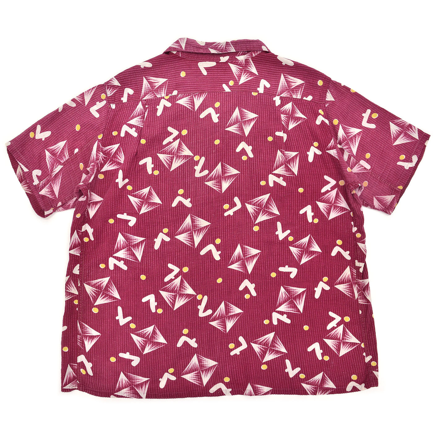 1950's ENSENADA ATOMIC PATTERN SEERSUCKER S/S SHIRT ... L