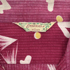 1950's ENSENADA ATOMIC PATTERN SEERSUCKER S/S SHIRT ... L