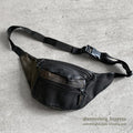 1980's EDDIE BAUER LEATHER FANNY PACK BLACK...