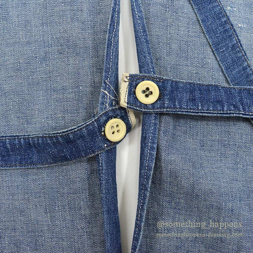 〜1950's OVERALL FRONT WORK DENIM APRON ...