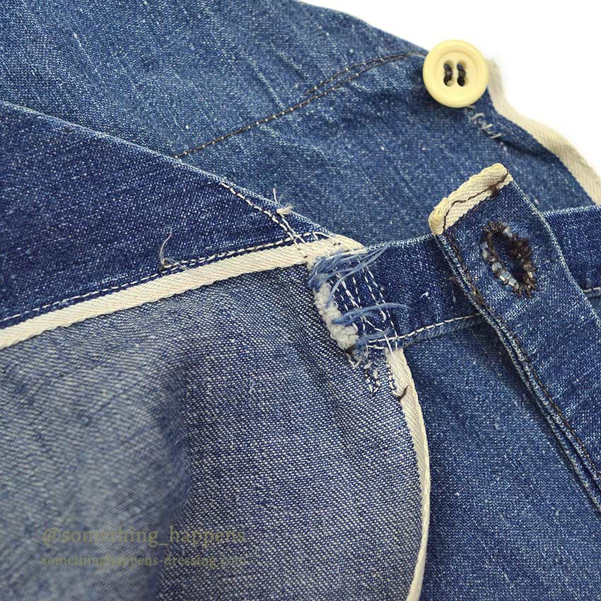 〜1950's OVERALL FRONT WORK DENIM APRON ...