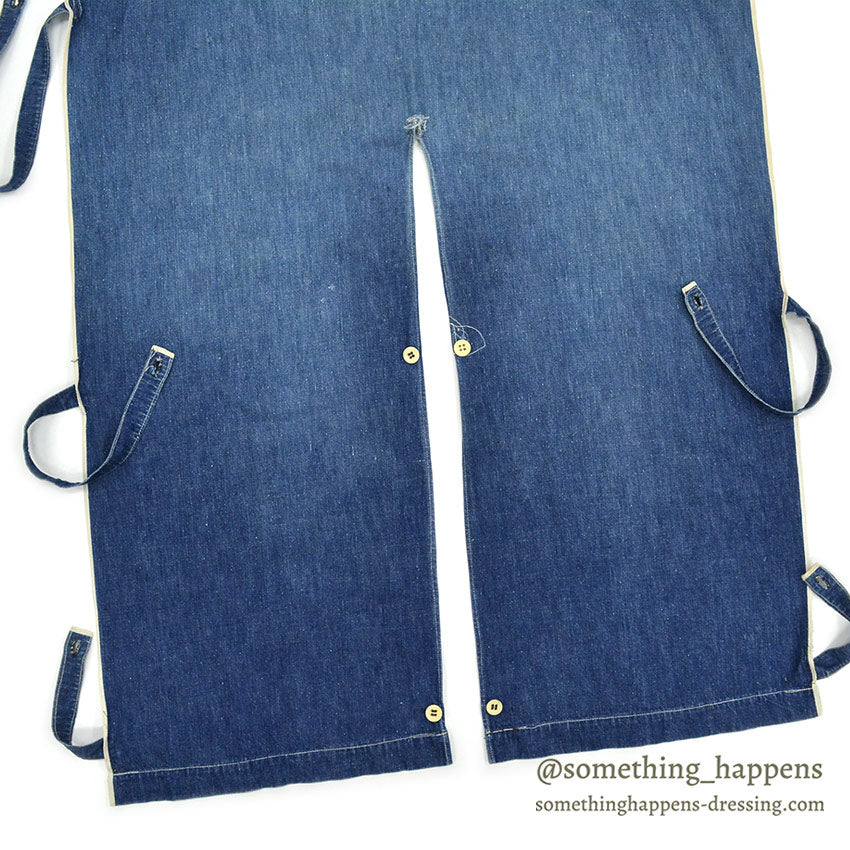 〜1950's OVERALL FRONT WORK DENIM APRON ...