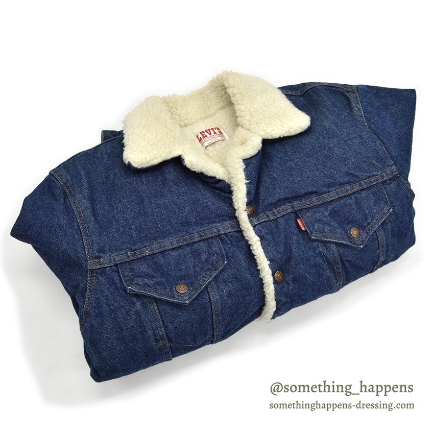 1980's Levi's 70608-0216 DENIM BOA JACKET... 42R